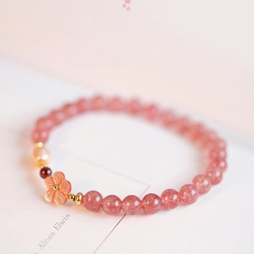 Strawberry crystal bracelet