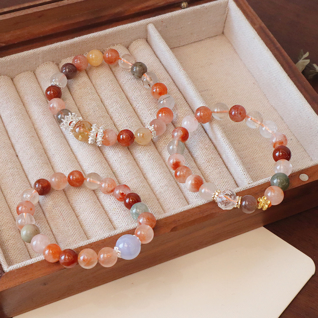 Natural red crystal bracelet