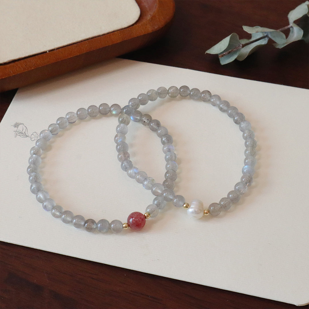 Natural Intense Moonstone Bracelet
