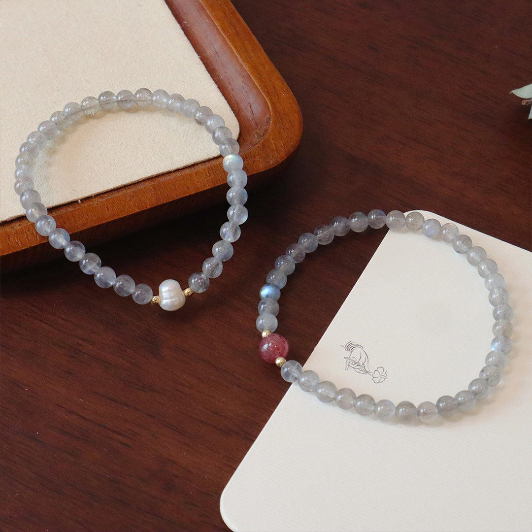 Natural Intense Moonstone Bracelet