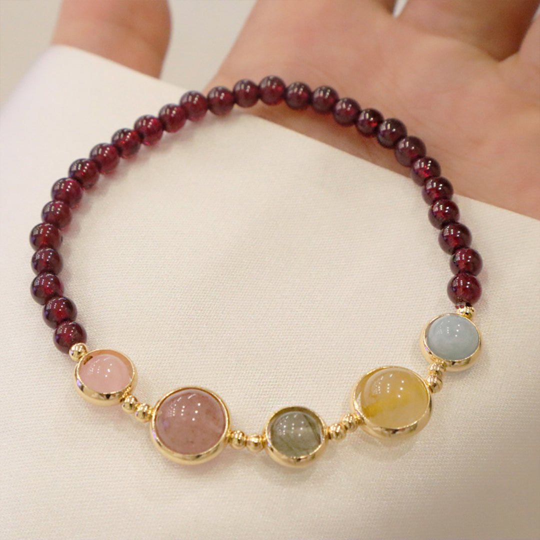 Natural garnet bracelet