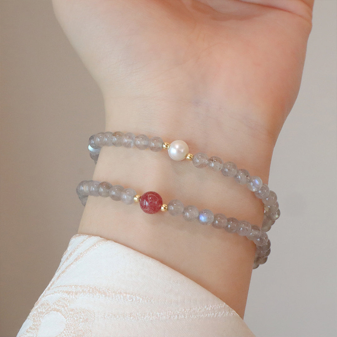 Natural Intense Moonstone Bracelet