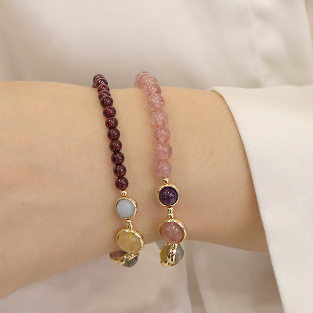 Natural garnet bracelet