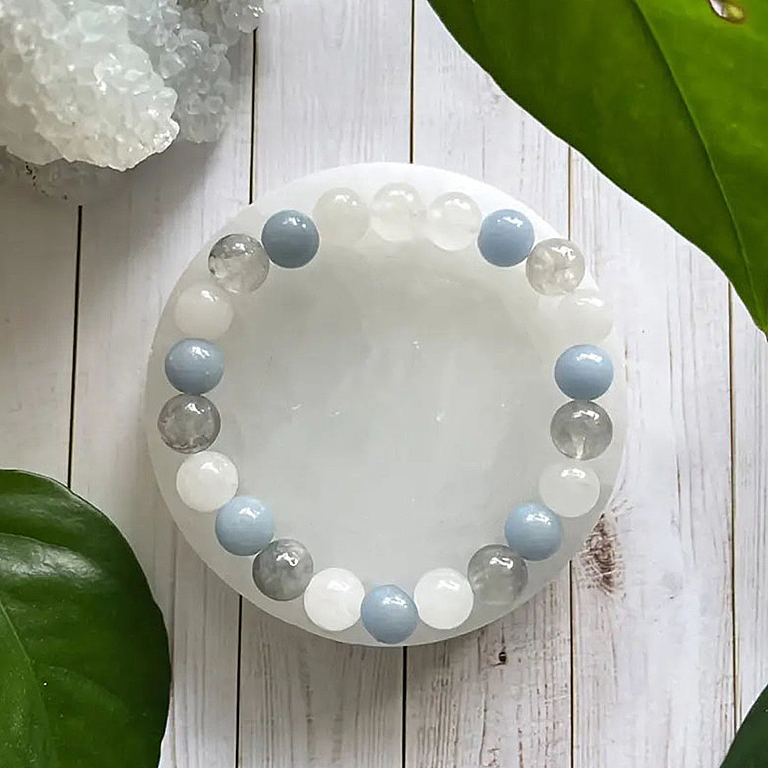 Aquamarine natural stone bracelet