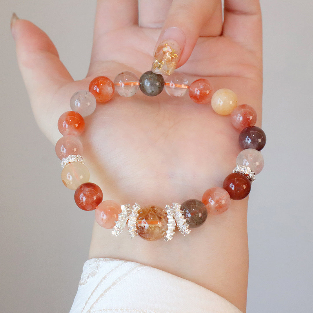 Natural red crystal bracelet