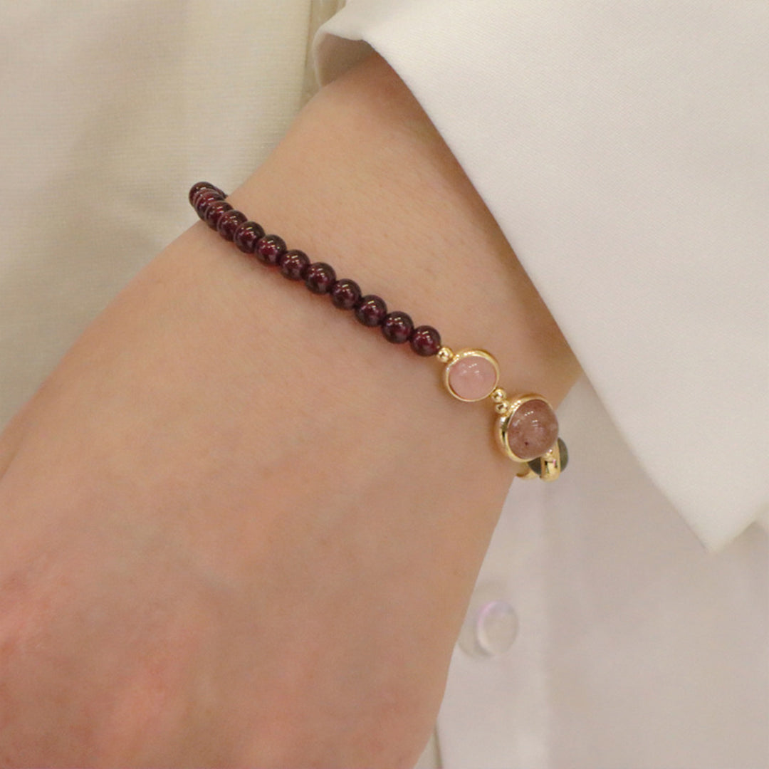Natural garnet bracelet