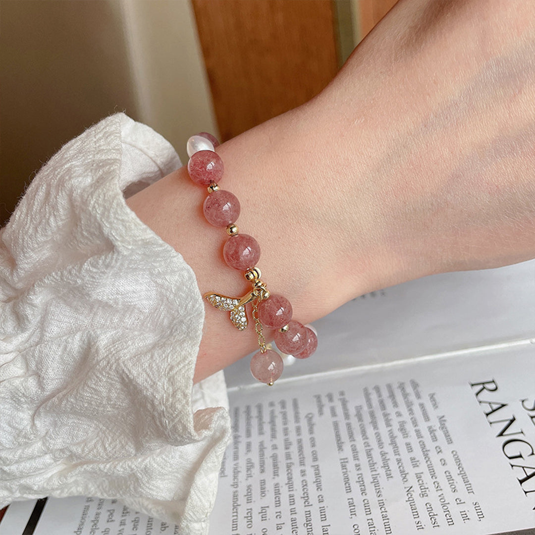Strawberry Crystal Fishtail Bracelet