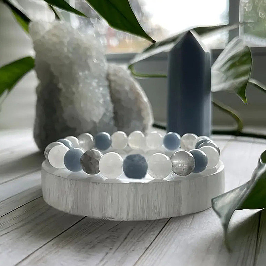 Aquamarine natural stone bracelet