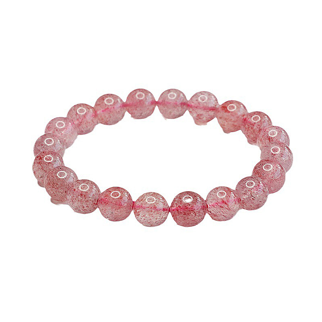 Natural strawberry crystal bracelet