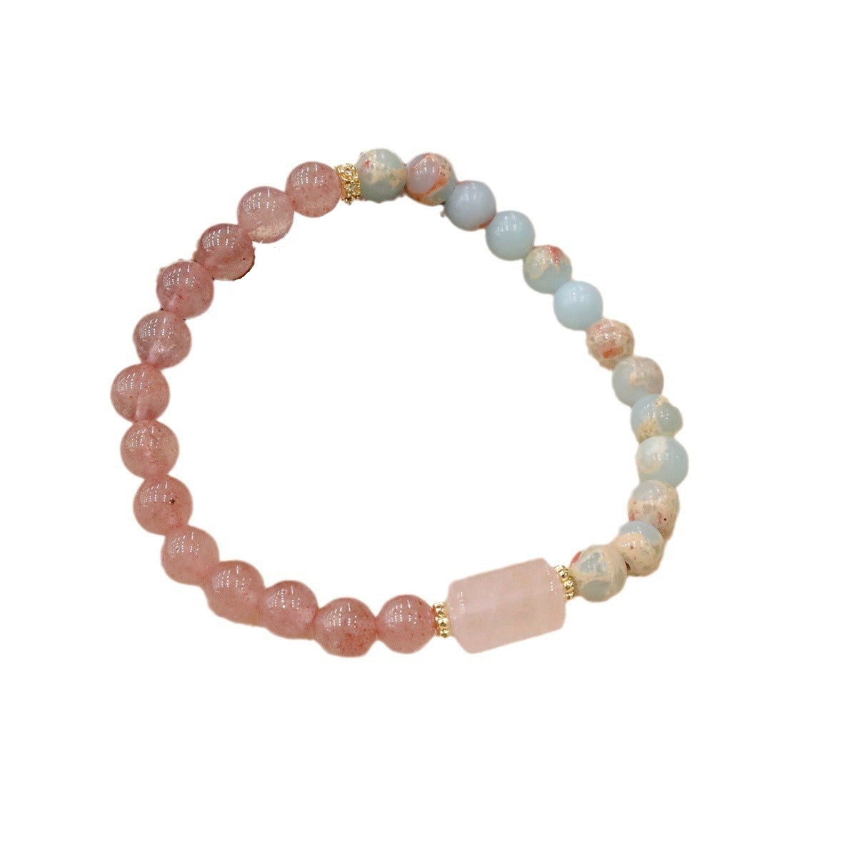 Natural strawberry crystal bracelet