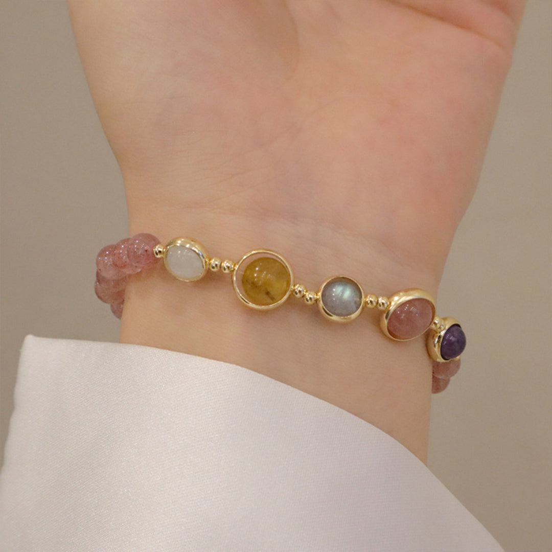 Natural garnet bracelet