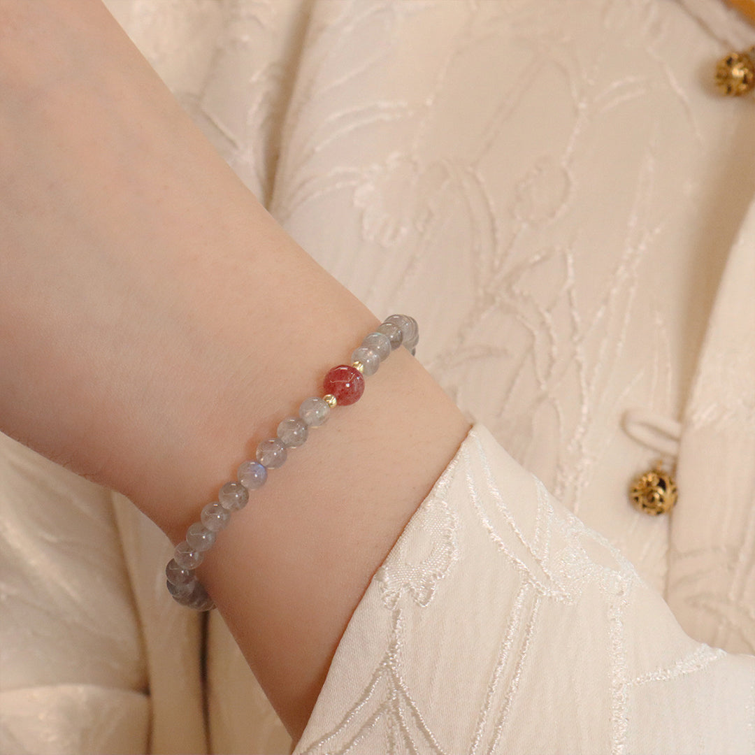 Natural Intense Moonstone Bracelet