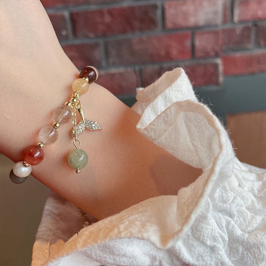 Strawberry Crystal Fishtail Bracelet