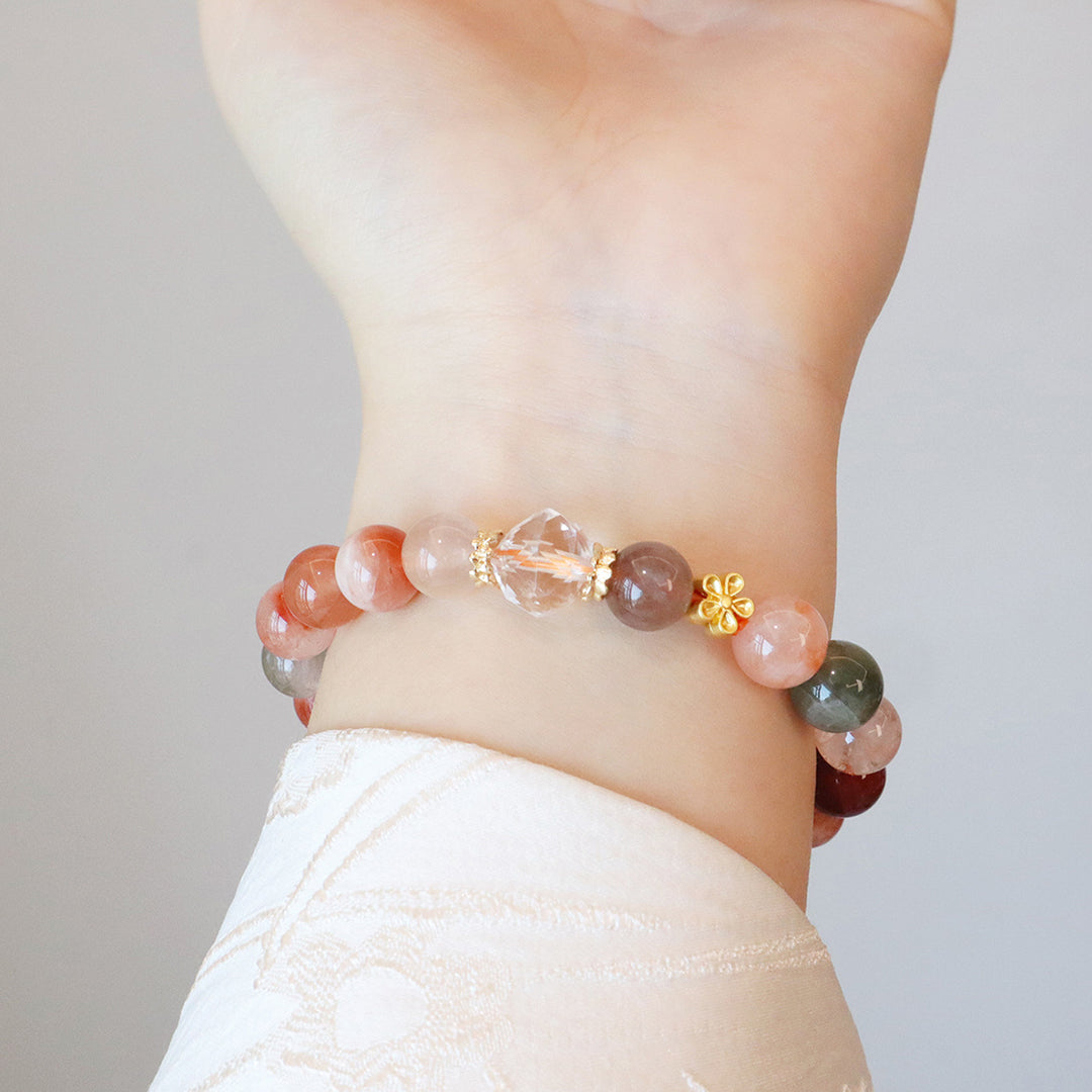 Natural red crystal bracelet