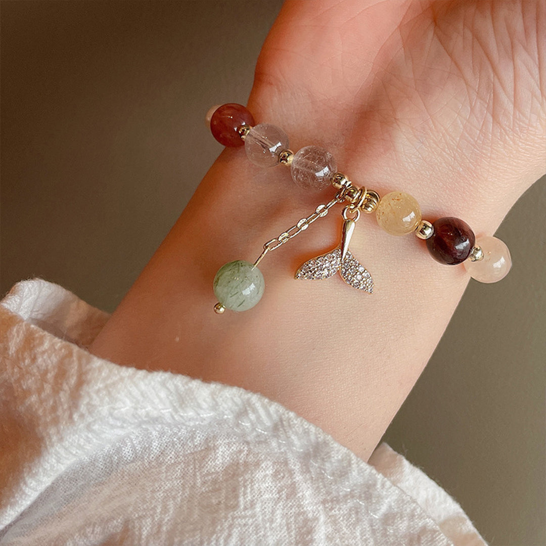 Strawberry Crystal Fishtail Bracelet