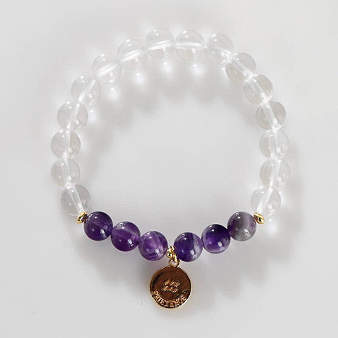 White Crystal Zodiac Bracelet