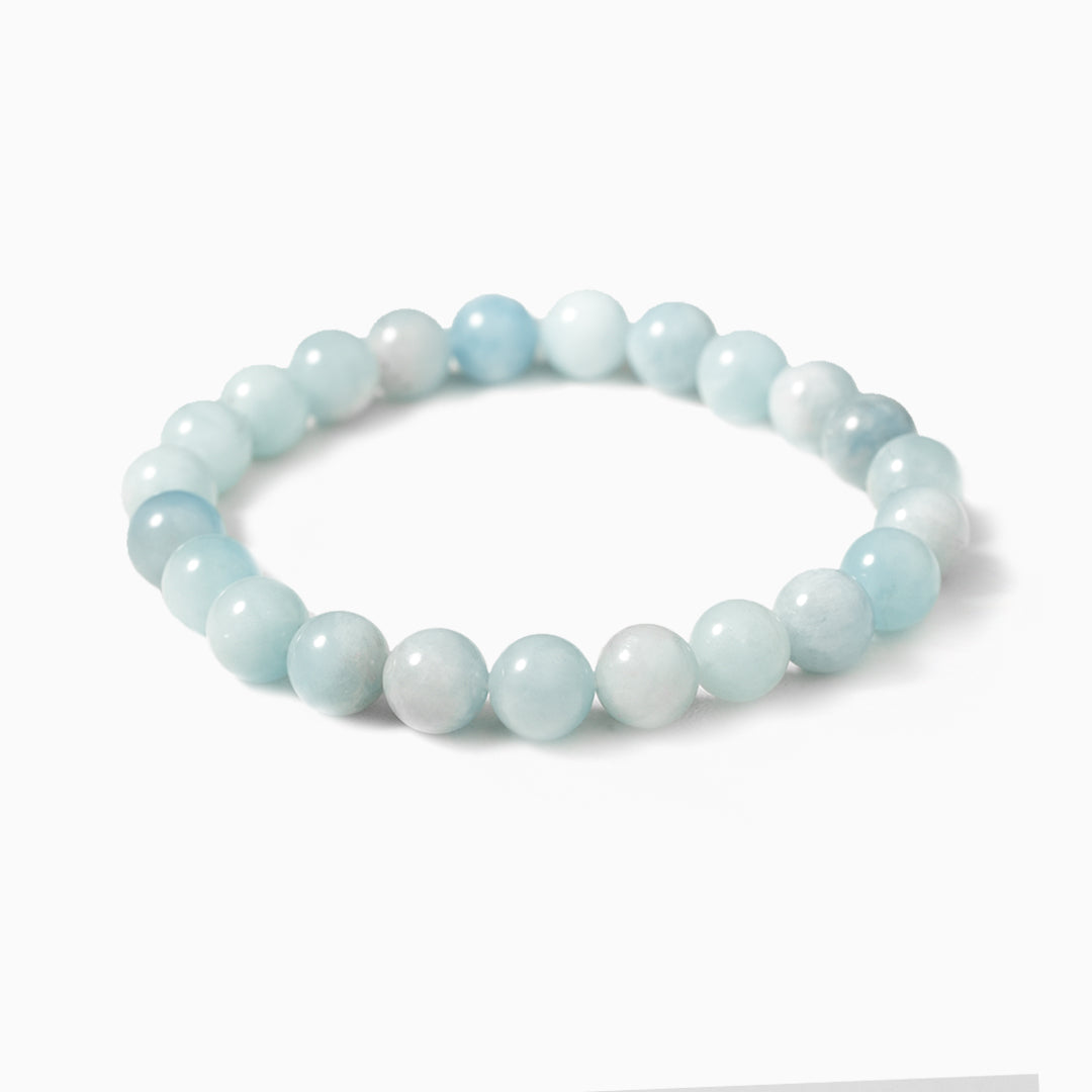 Aquamarine Gemstone Beaded Bracelet