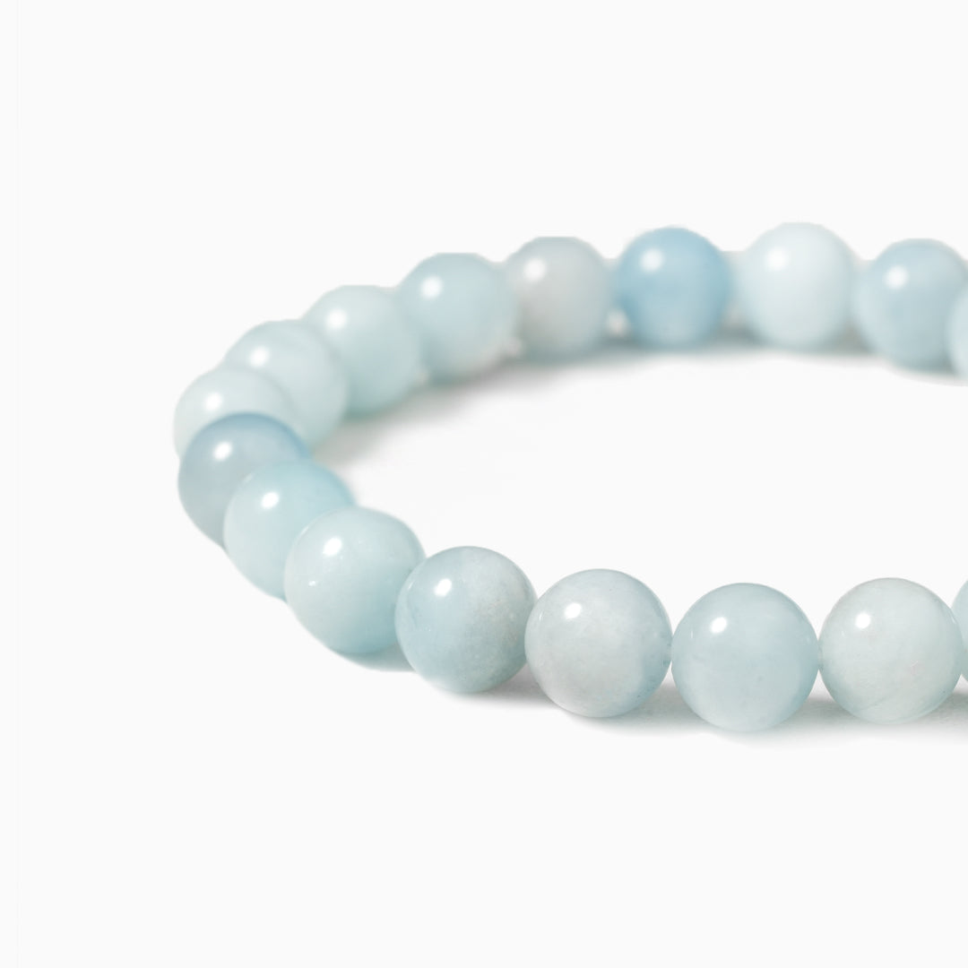 Aquamarine Gemstone Beaded Bracelet