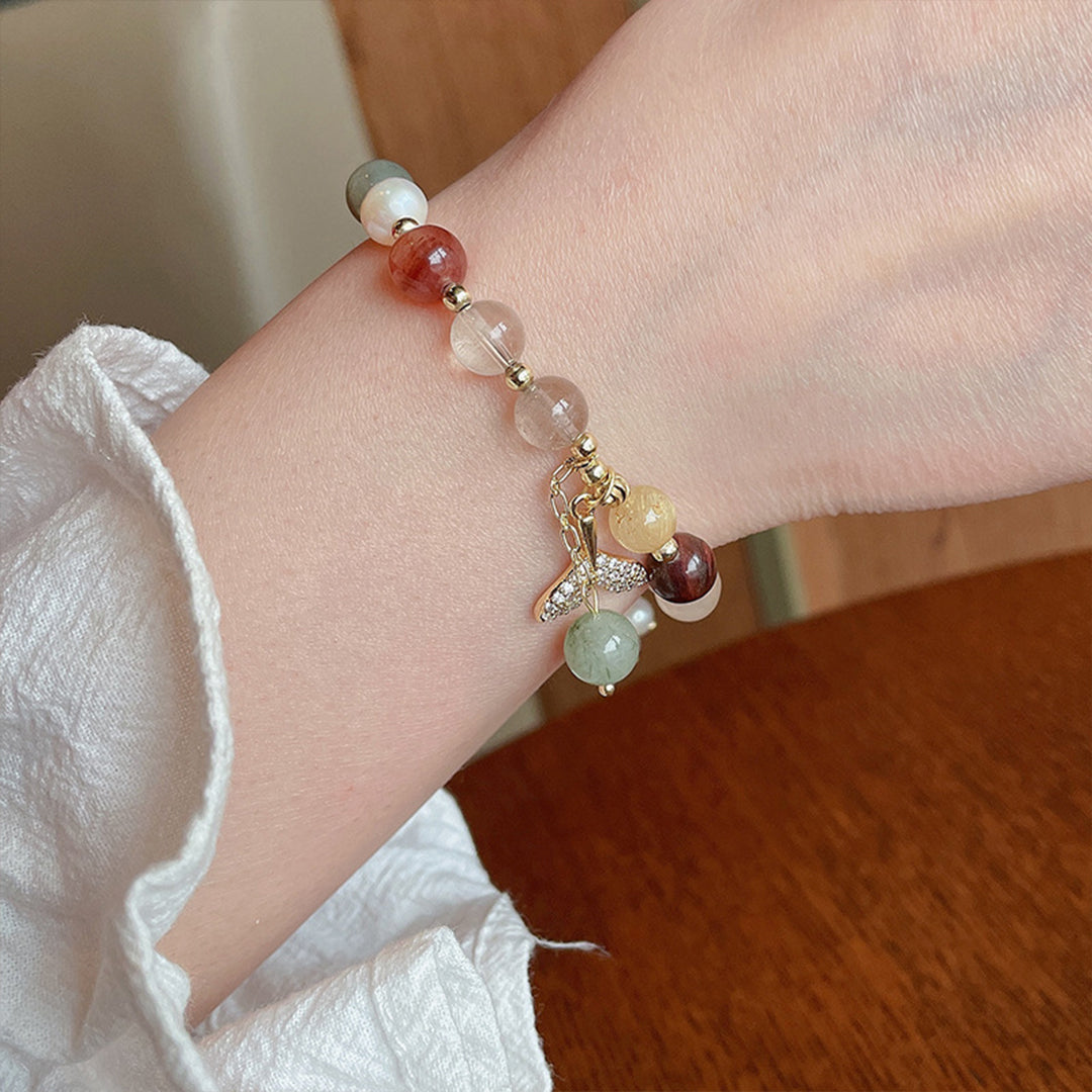Strawberry Crystal Fishtail Bracelet