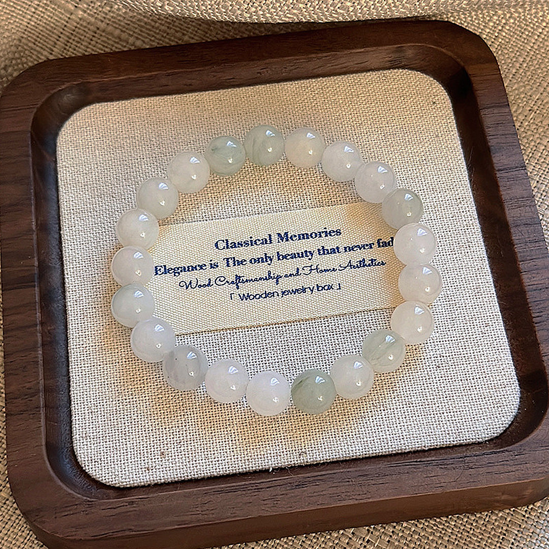 Natural stone crystal bracelet-Green Jade
