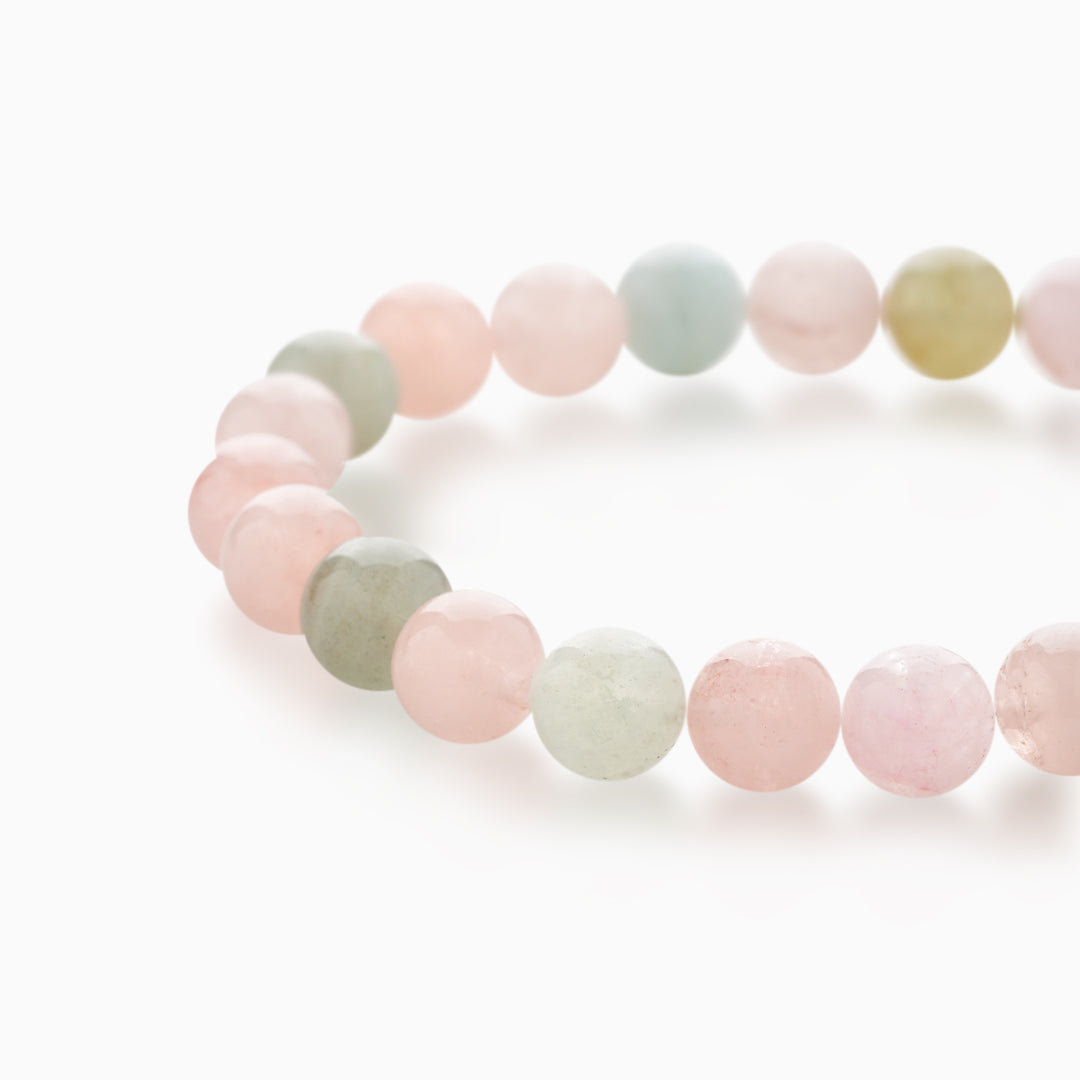 Morganite Gemstone Beaded Bracelet