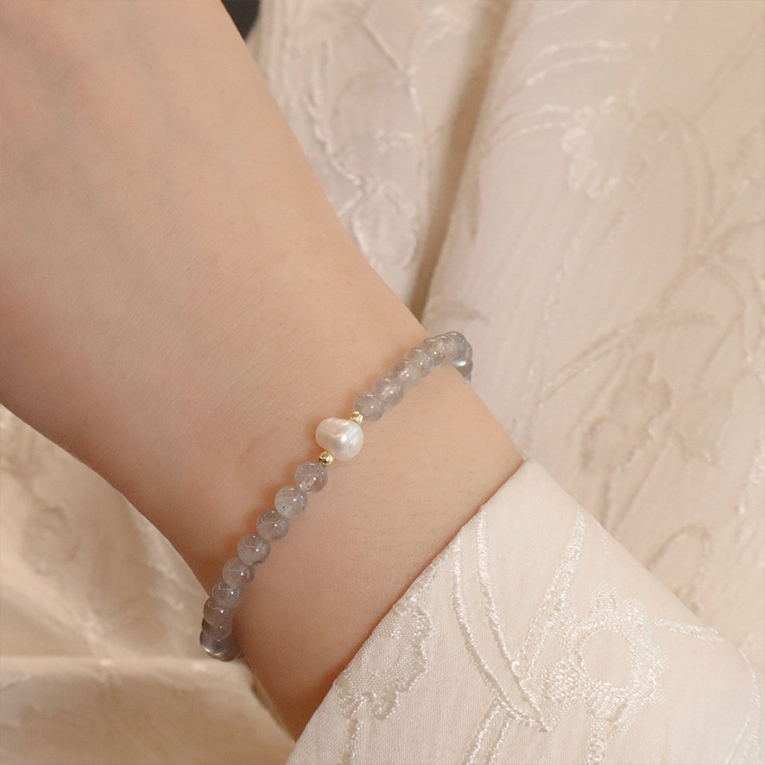 Natural Intense Moonstone Bracelet