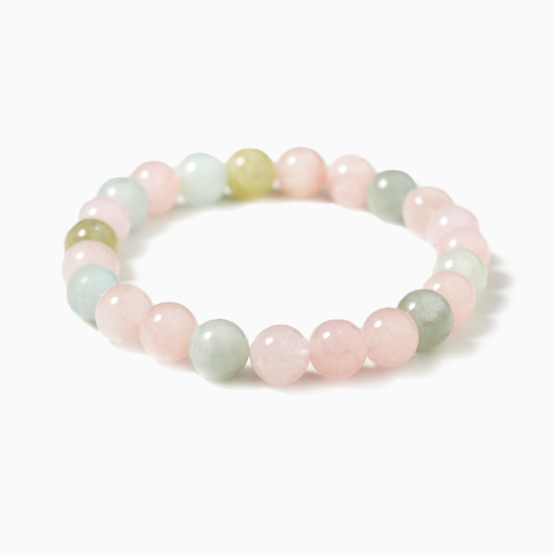 Morganite Gemstone Beaded Bracelet