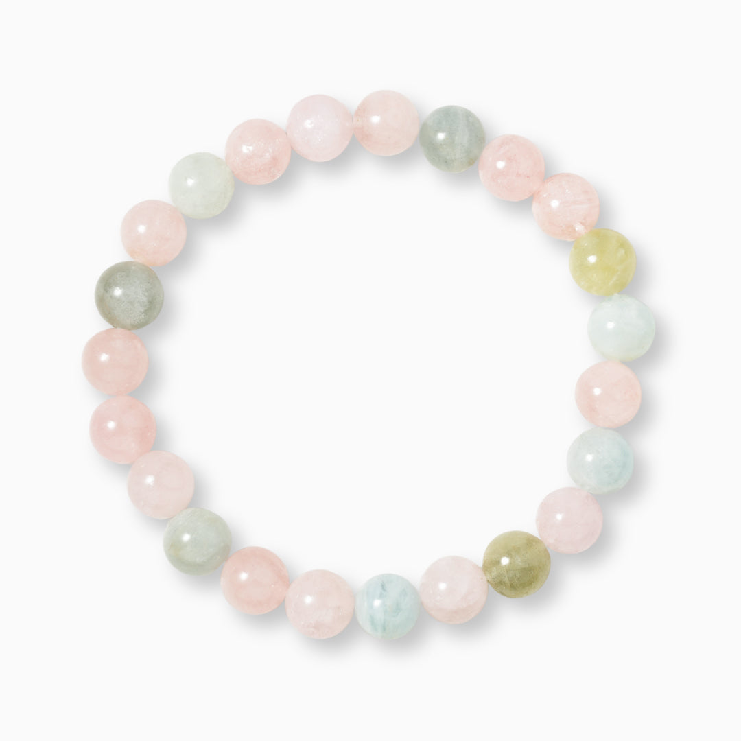 Morganite Gemstone Beaded Bracelet