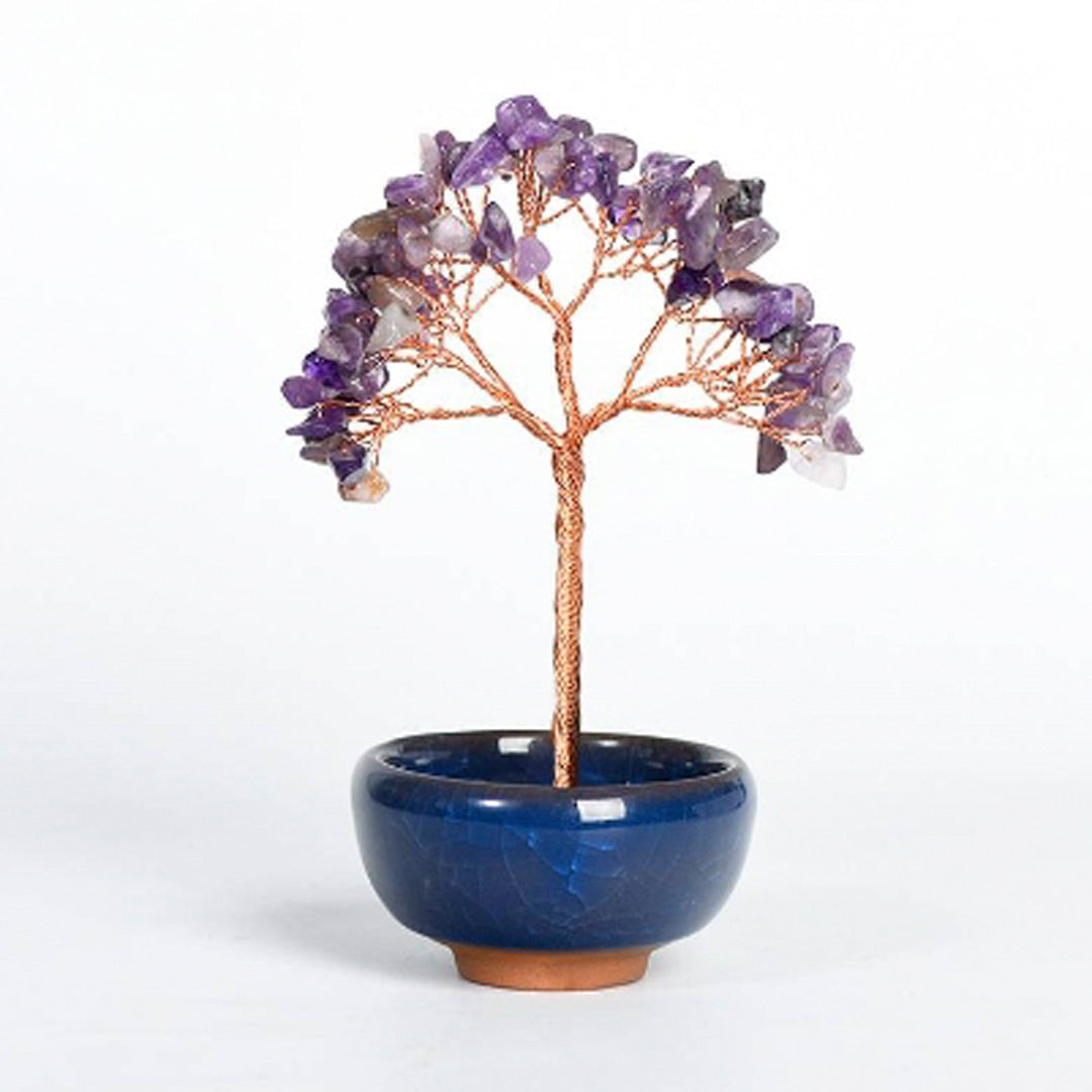 Colorful small bowl shaped crystal tree ornaments