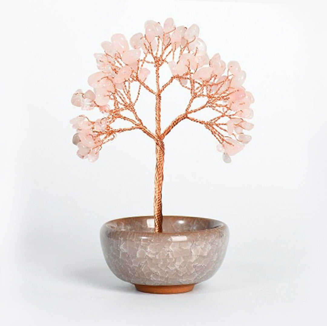 Colorful small bowl shaped crystal tree ornaments