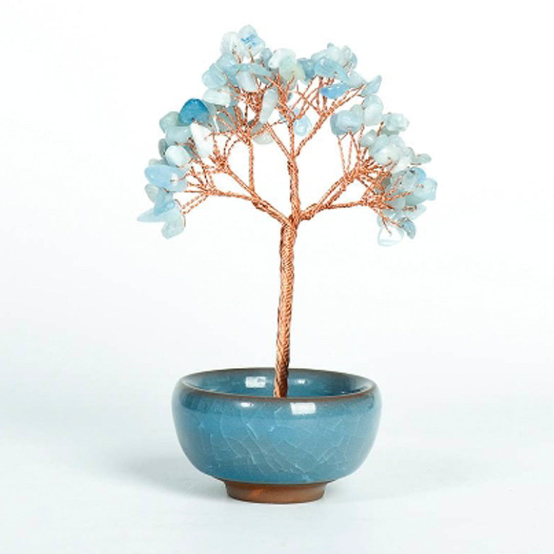 Colorful small bowl shaped crystal tree ornaments