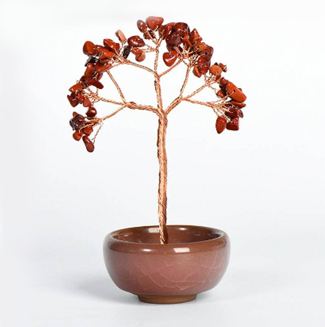 Colorful small bowl shaped crystal tree ornaments