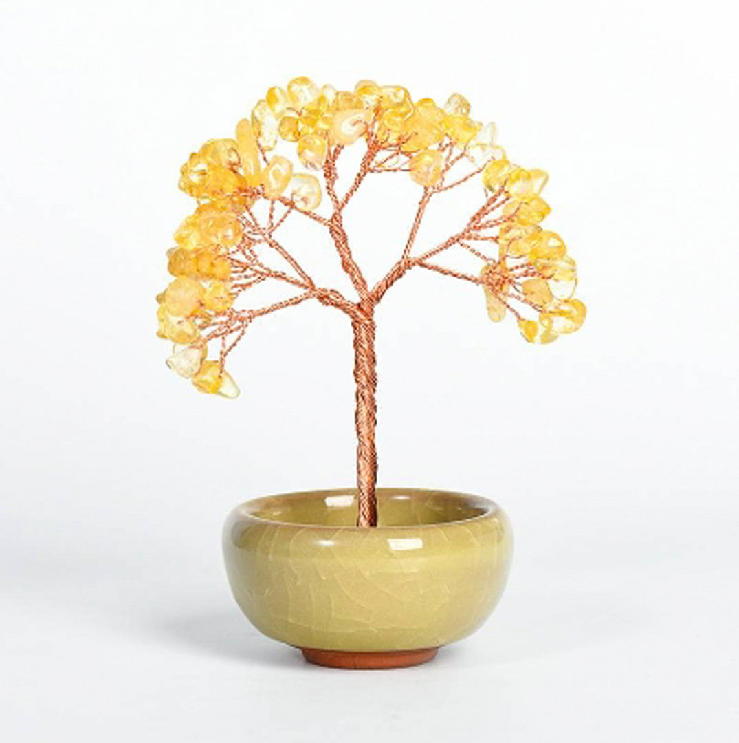 Colorful small bowl shaped crystal tree ornaments