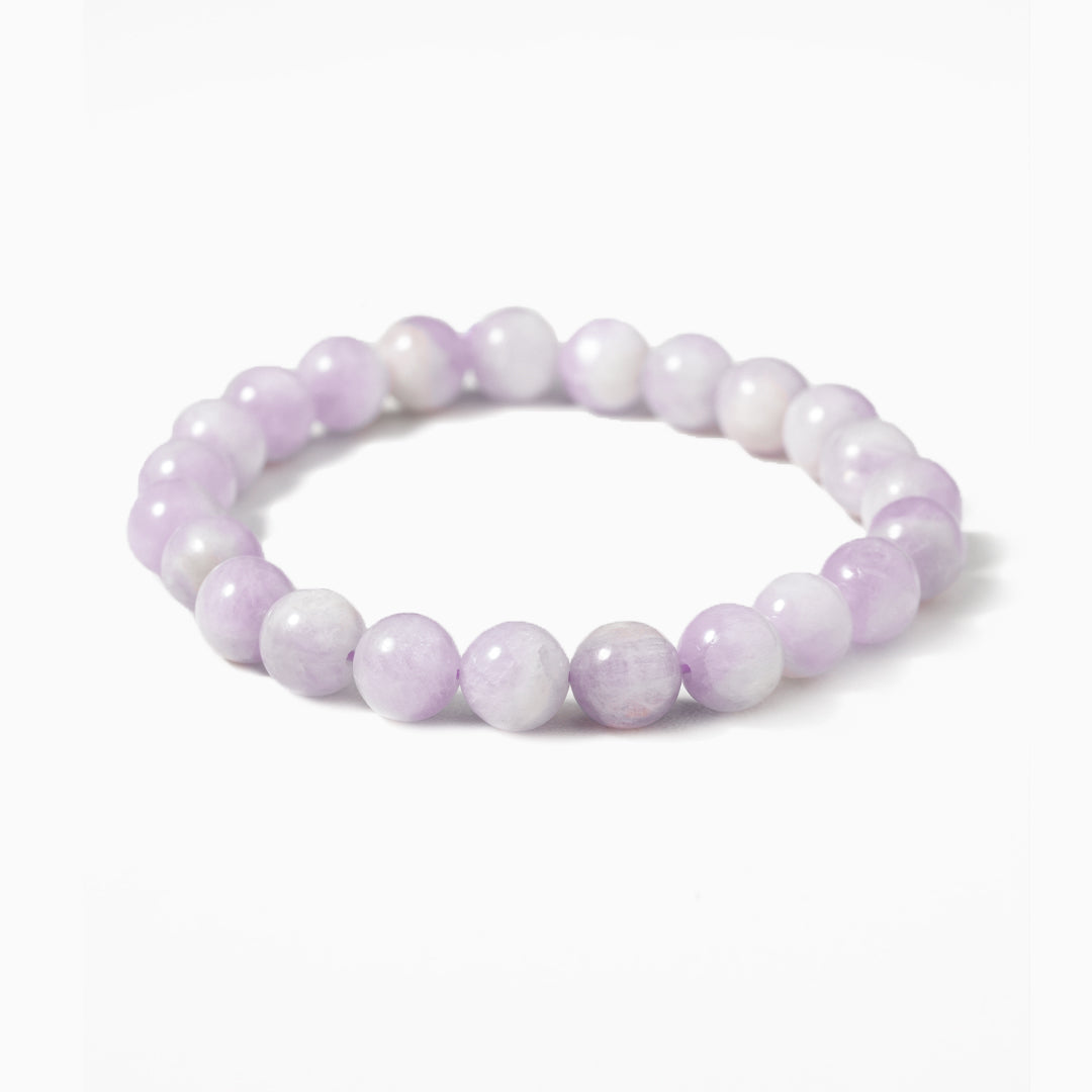 Kunzite Gemstone Beaded Bracelet
