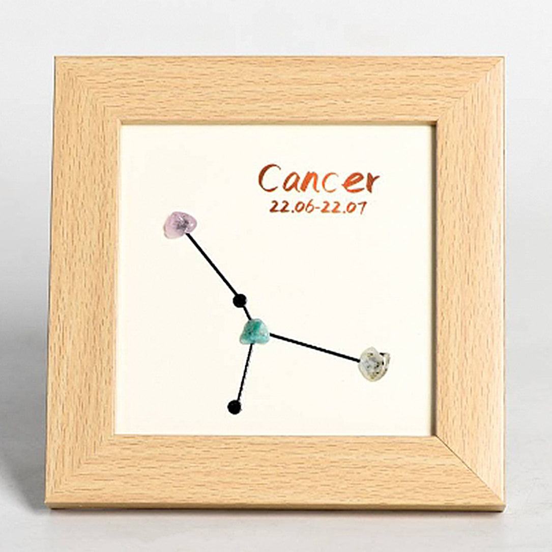 Zodiac Sign Crystal Gravel Decorate Picture Frame