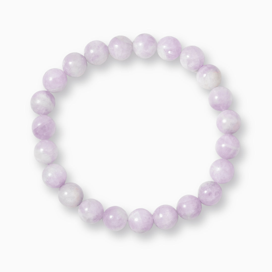 Kunzite Gemstone Beaded Bracelet