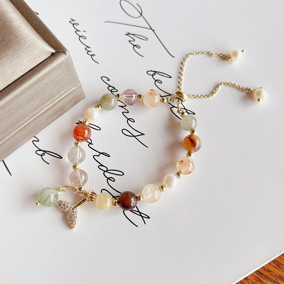 Strawberry Crystal Fishtail Bracelet