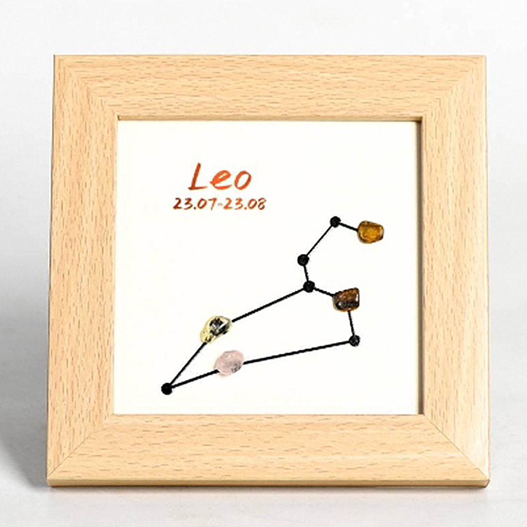 Zodiac Sign Crystal Gravel Decorate Picture Frame