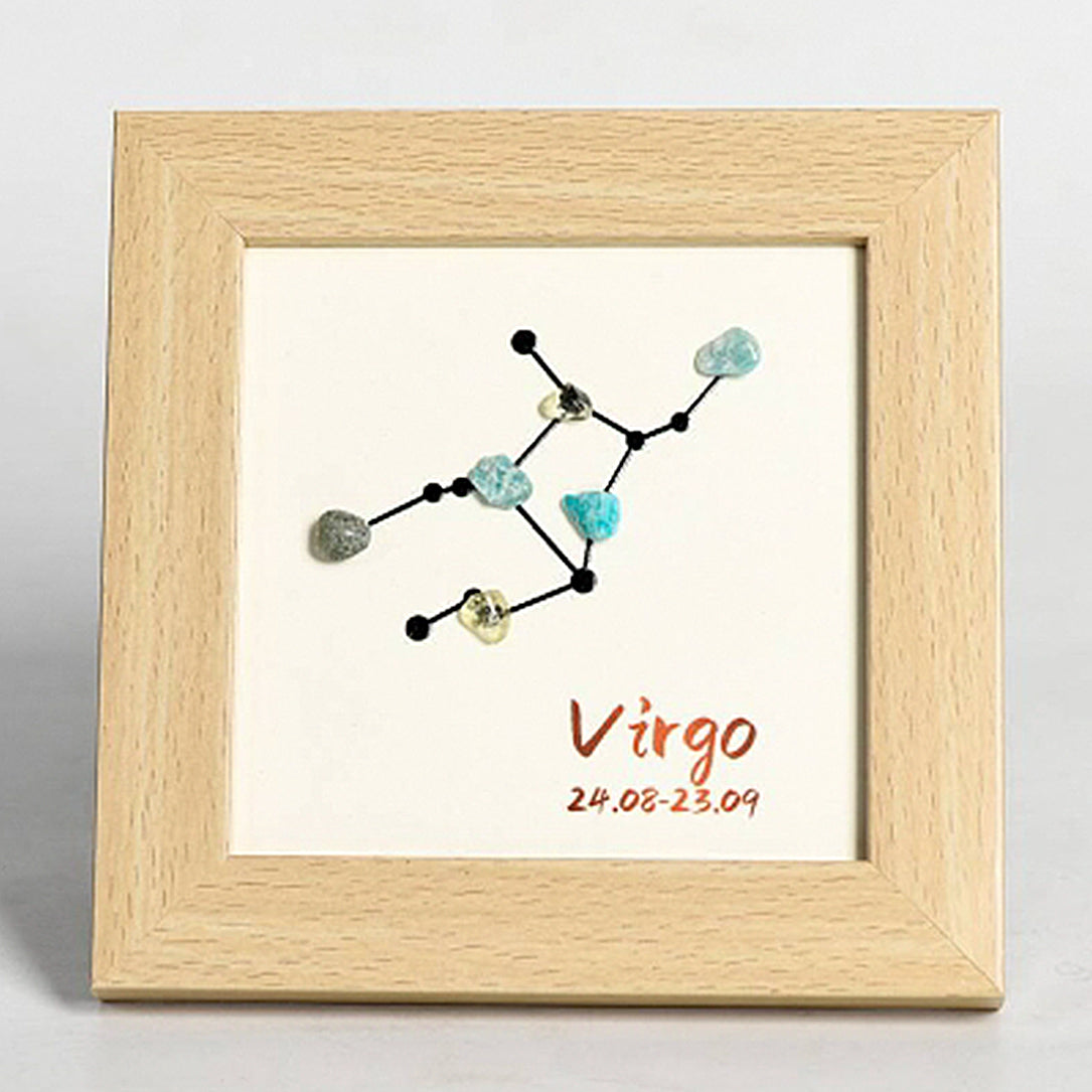 Zodiac Sign Crystal Gravel Decorate Picture Frame