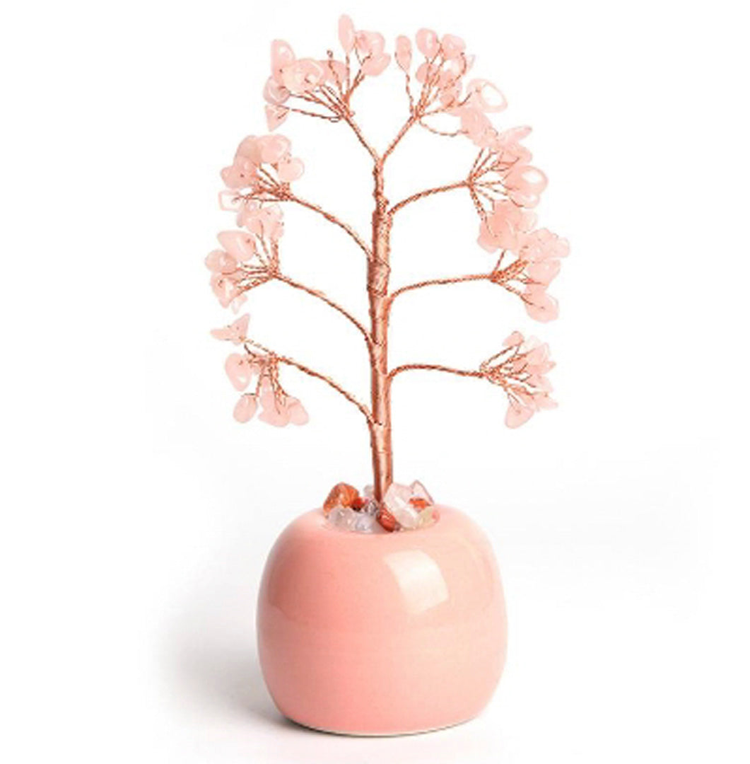 Jar-shaped crystal tree ornaments