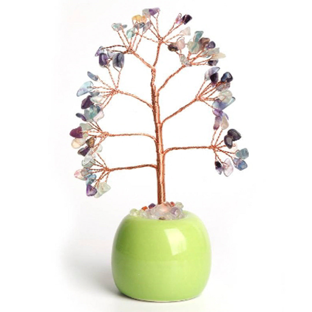 Jar-shaped crystal tree ornaments