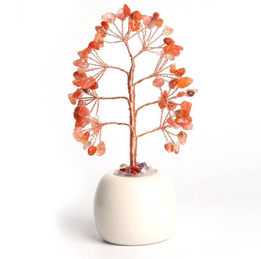 Jar-shaped crystal tree ornaments