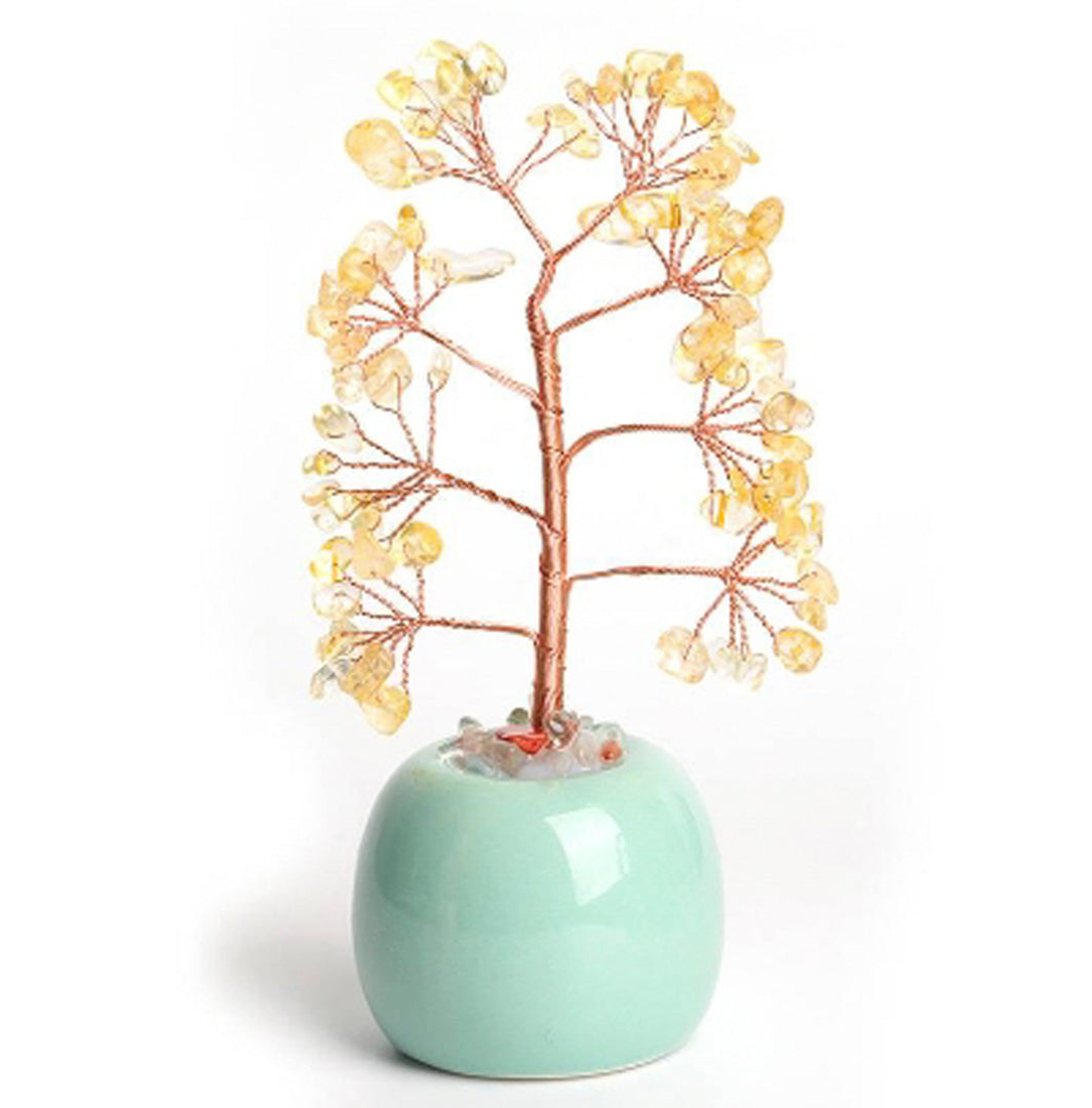 Jar-shaped crystal tree ornaments