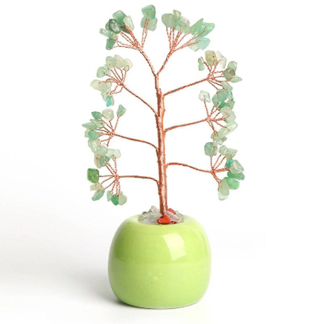 Jar-shaped crystal tree ornaments