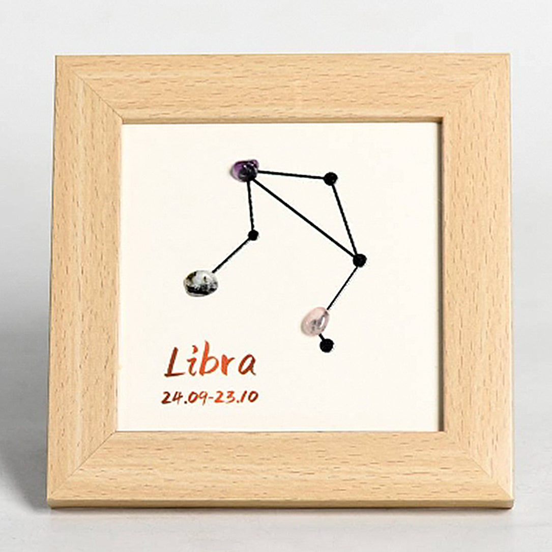 Zodiac Sign Crystal Gravel Decorate Picture Frame