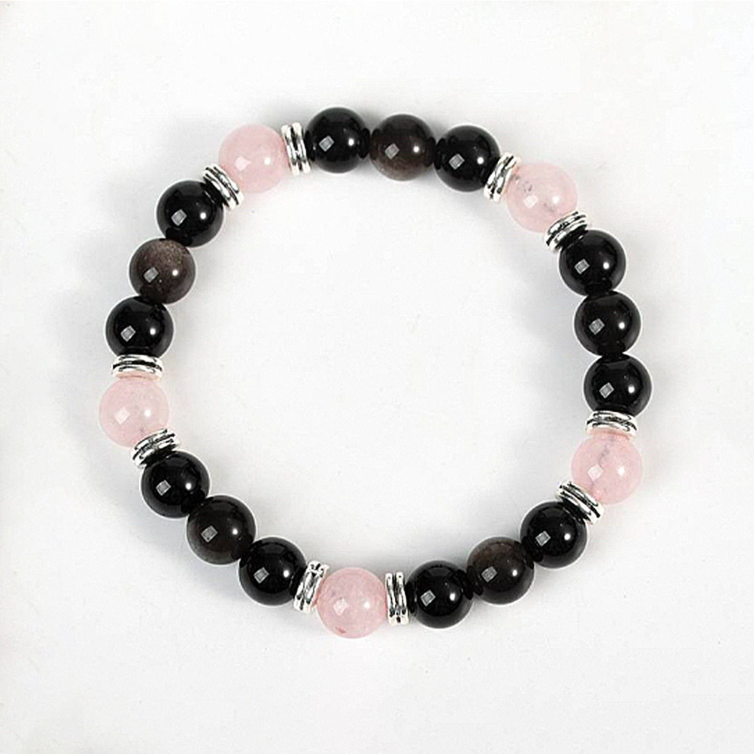 Obsidian With Stone Bracelet
