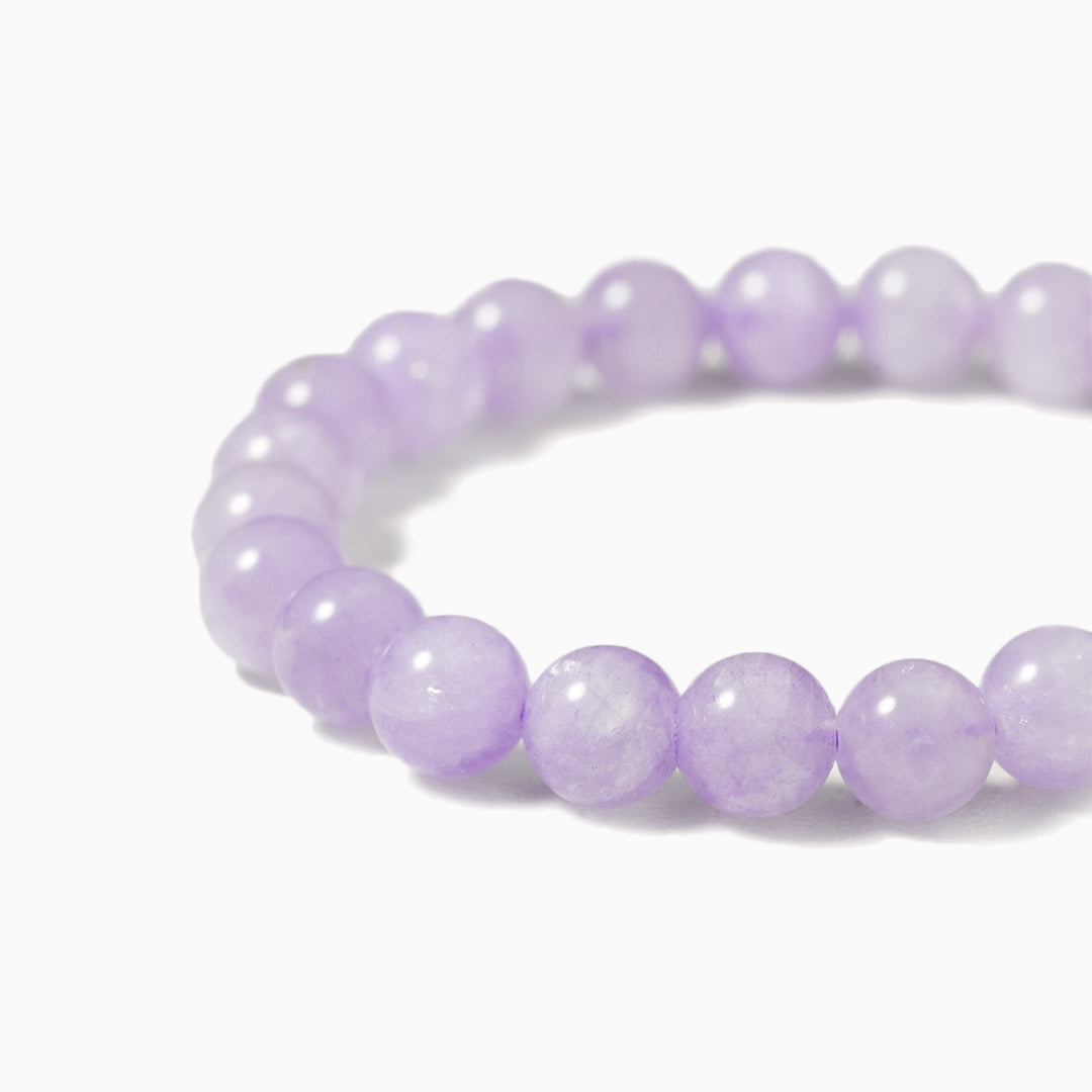 Purple Jade Gemstone Beaded Bracelet