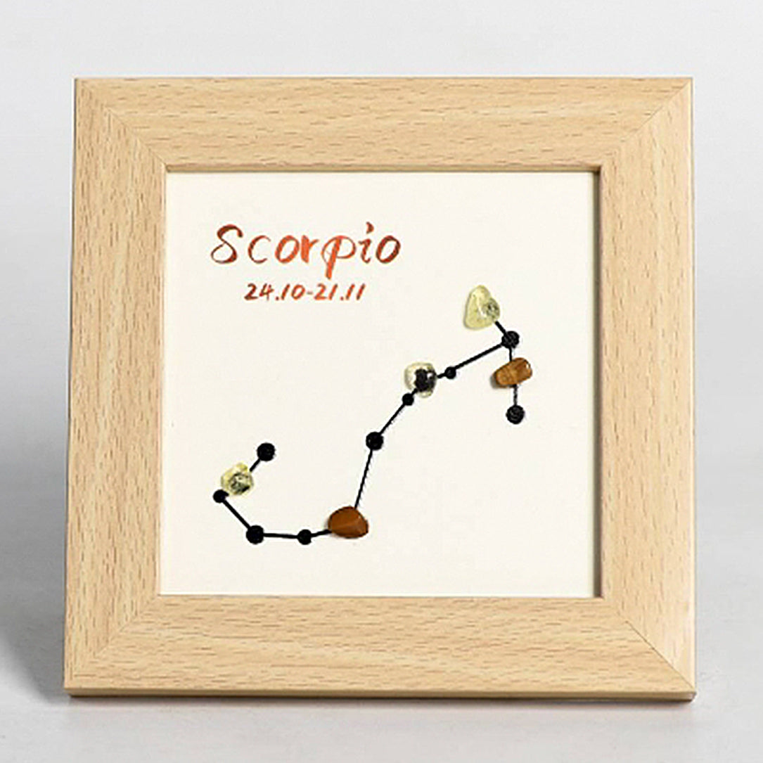 Zodiac Sign Crystal Gravel Decorate Picture Frame
