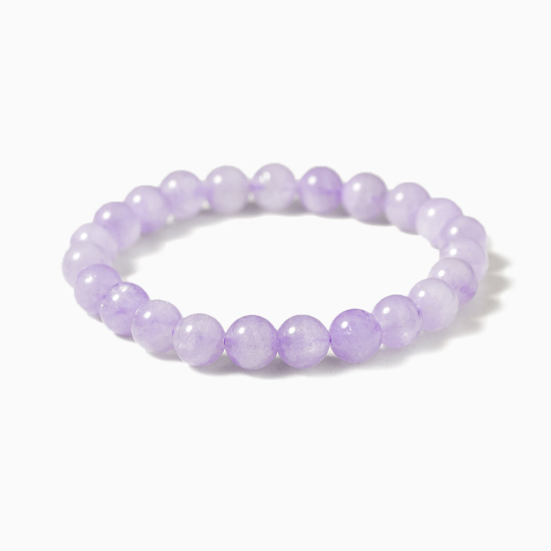 Purple Jade Gemstone Beaded Bracelet