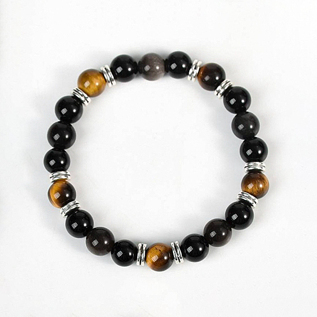 Obsidian With Stone Bracelet